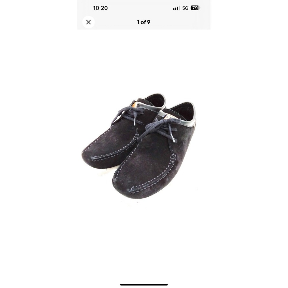 Louis Vuitton Black Suede Driving Loafers Lace Up Moccasins Made in Italy - Picture 2 of 10